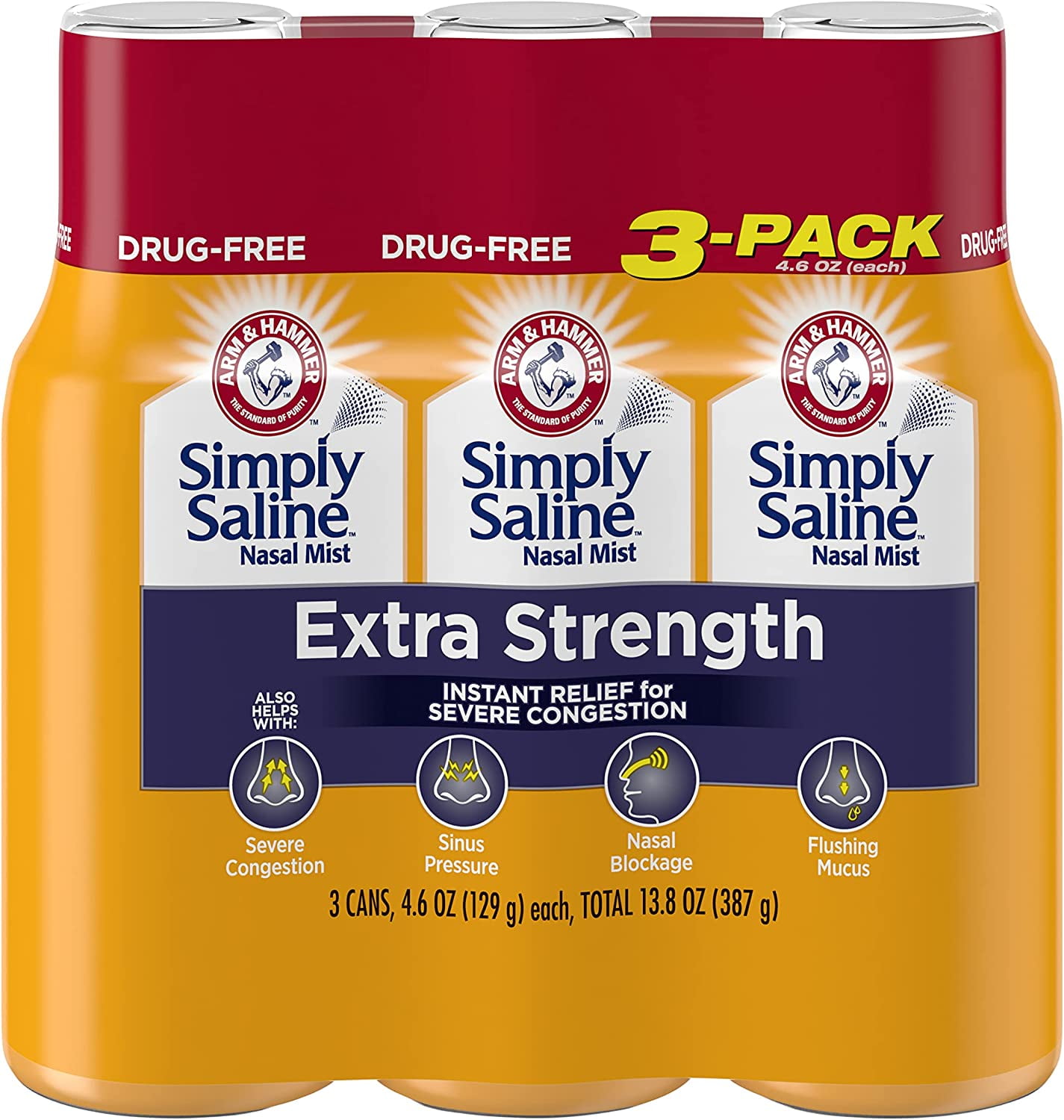 Arm & Hammer Simply Saline Extra Strength Nasal Mist 4.6oz, Saline