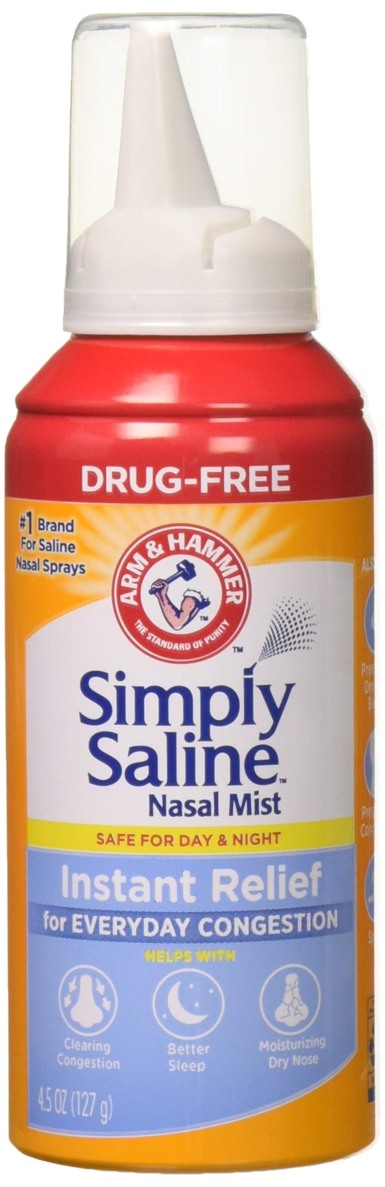Arm & Hammer Simply Saline Nasal Relief, 4.25 Fl Oz, 3 Pack