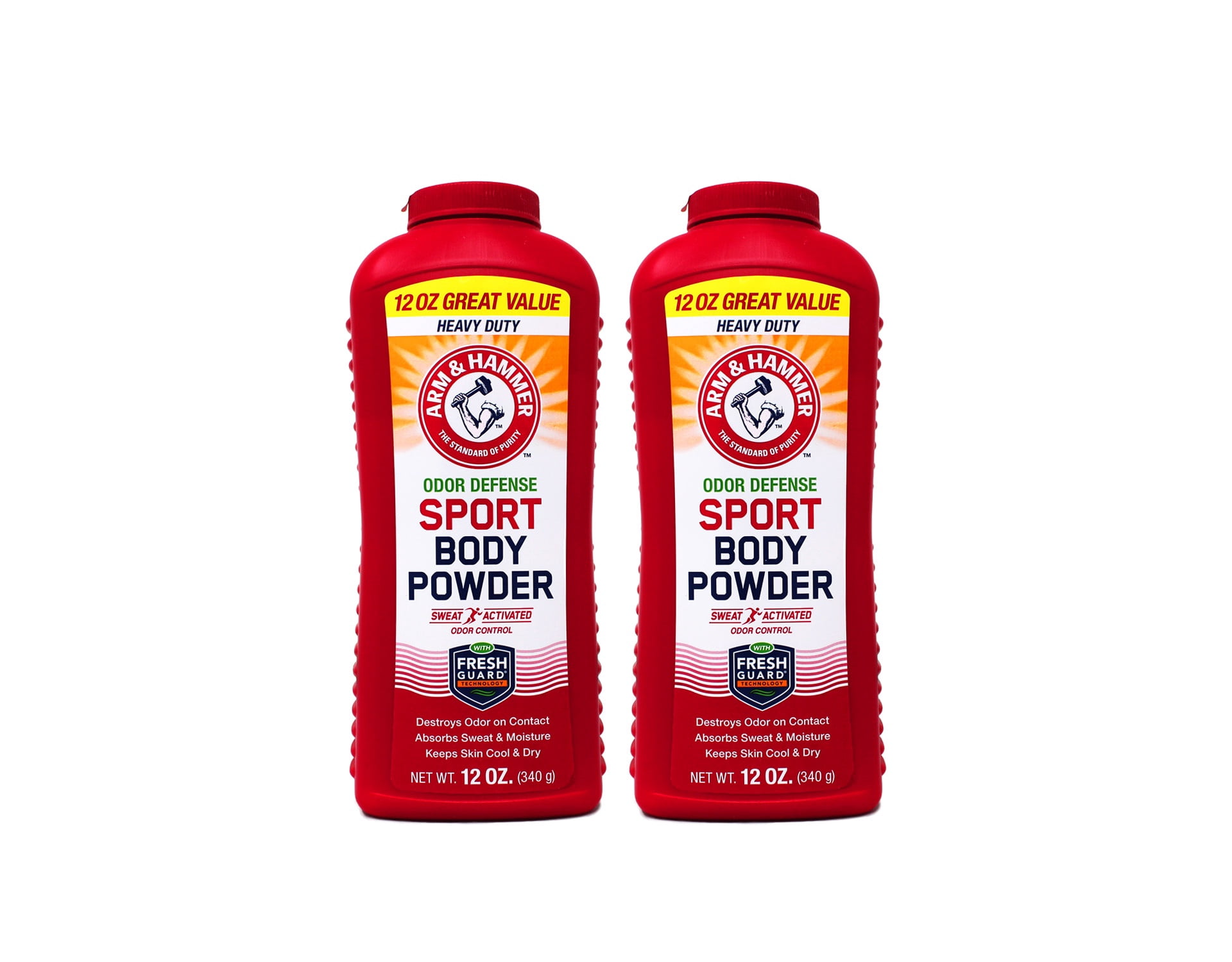 Arm & Hammer Sport Body Powder, 12 Oz, 2 Pack