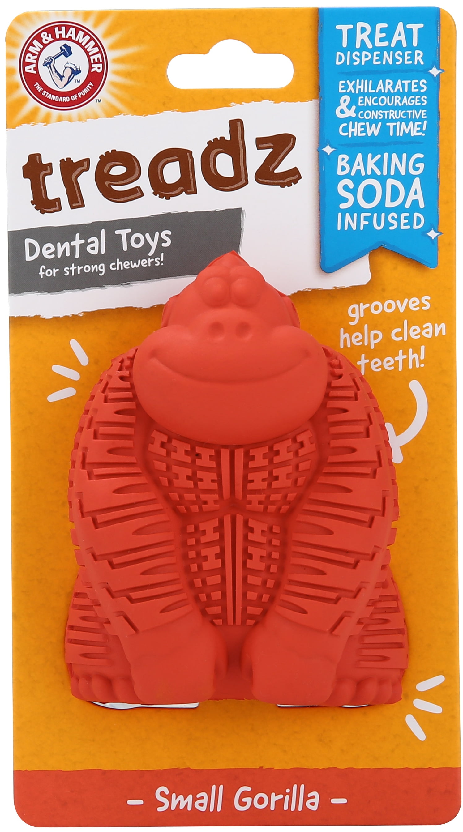 Small Red Gorilla Rubber Dental Chew Toy