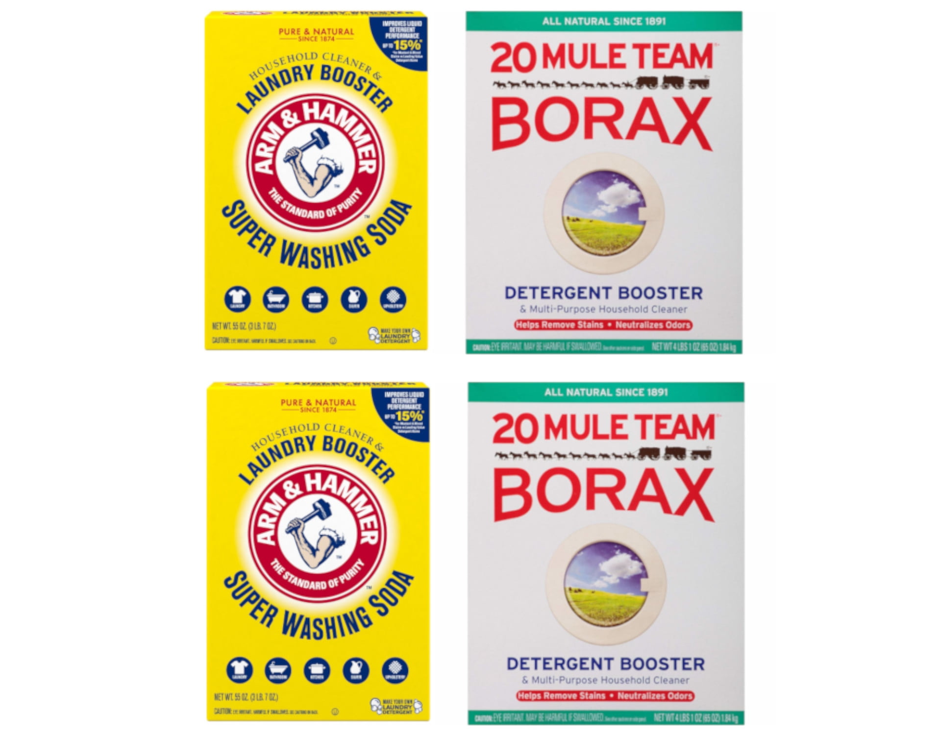 Arm & Hammer Super Washing Soda & Borax Twenty Mule Team Laundry