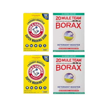 Arm & Hammer Super Washing Soda & Borax Twenty Mule Team Laundry Booster Kit - Pack of 2