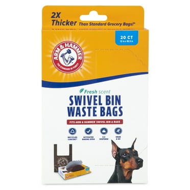 Arm & Hammer Swivel Bin Dog Waste Bags, Copper, 20 Count