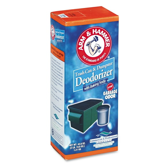 Arm & Hammer Trash Can & Dumpster Deodorizer, Sprinkle Top, Original, Powder, 42.6oz