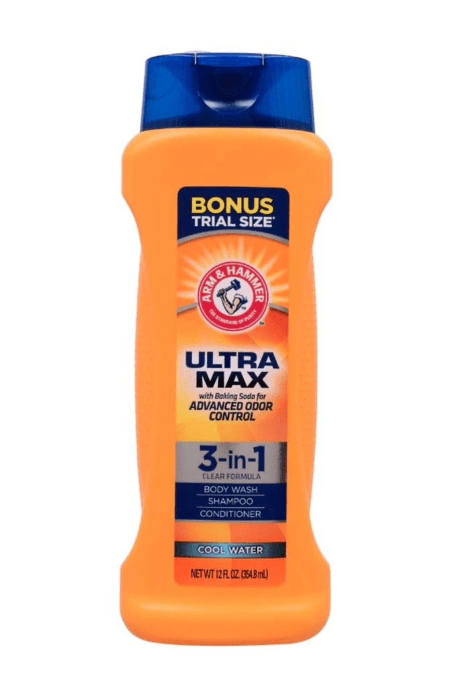 Arm & Hammer Ultra Max 3in1 Shampoo Conditioner Body Wash,Cool Water