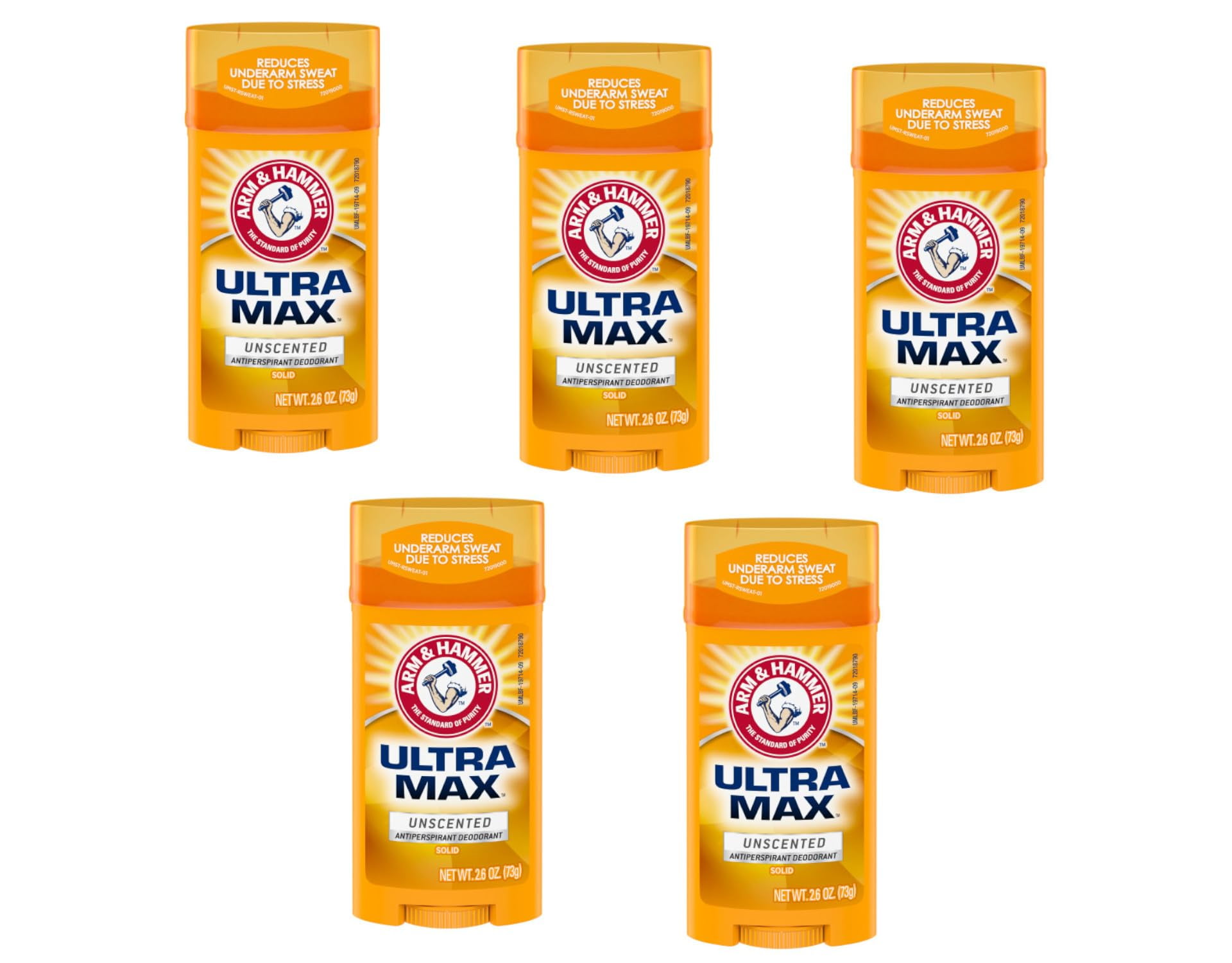 Arm & Hammer Ultra Max Solid Antiperspirant Deodorant, Wide Stick, Unscented, 2.6 oz
