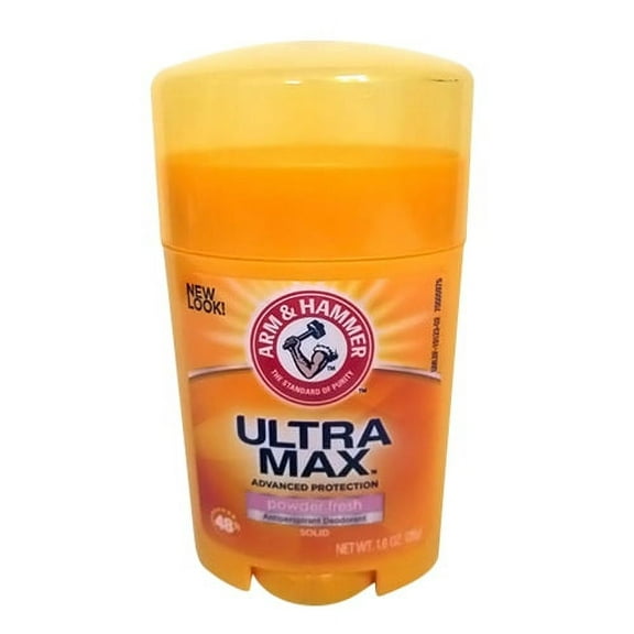 Arm And Hammer Ultra Max Deodorant Powder Fresh, Solid, 1 Oz, 6 Pack