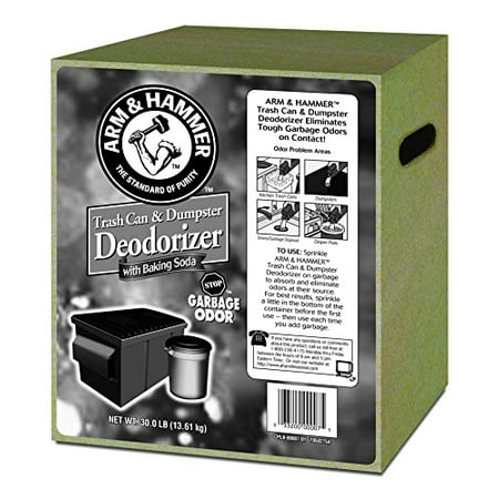 Arm & Hammer Unscented Trash Can & Dumpster Deodorizer Powder, 30 lbs