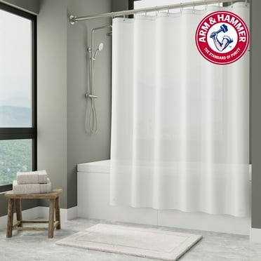 Arm & Hammer Waterproof PEVA Shower Liner, Light Weight, 70x72, Frosted