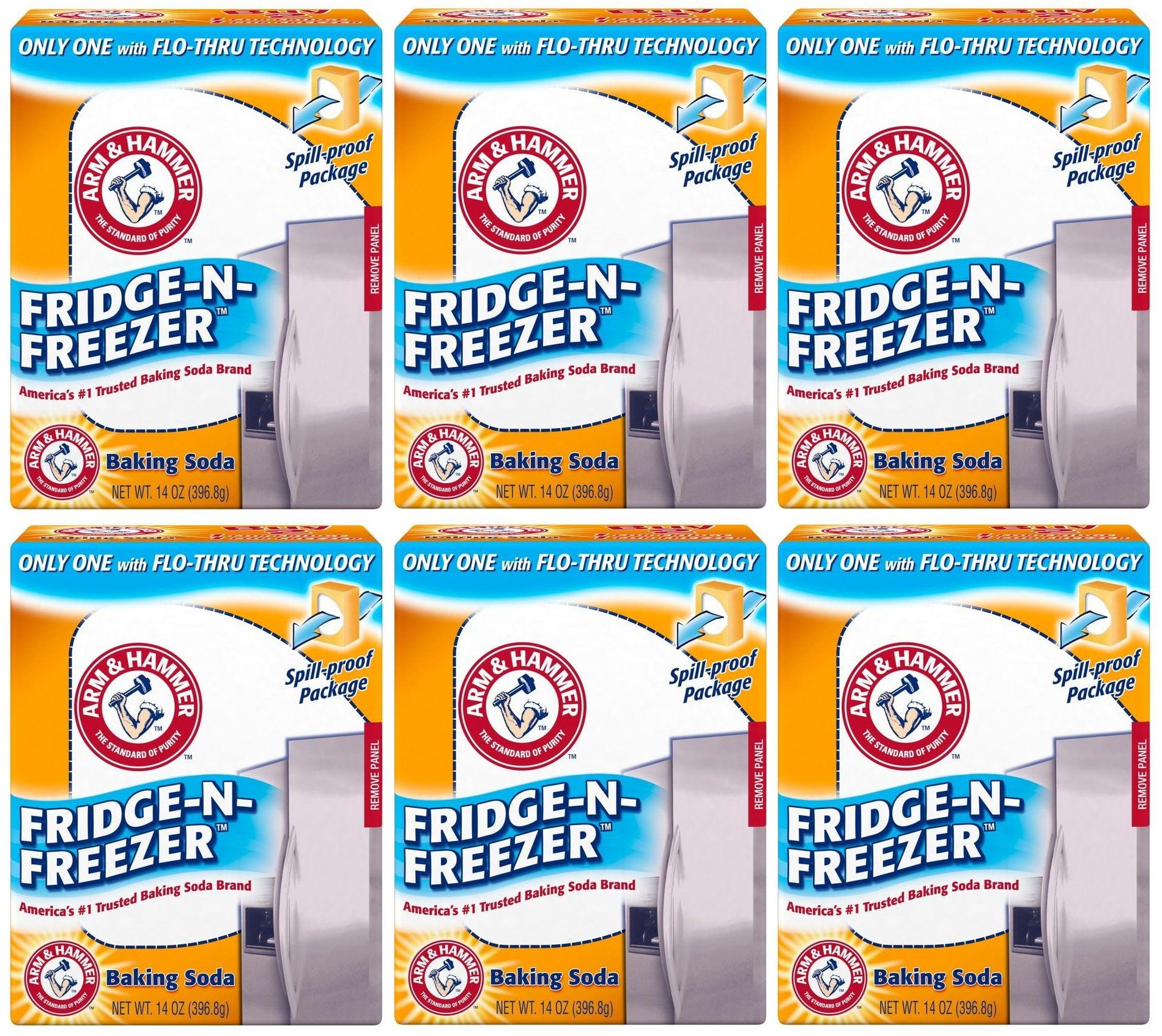 Arm & Hammer baking Soda, FridgeNFreezer Pack, Odor absorber, 14 oz