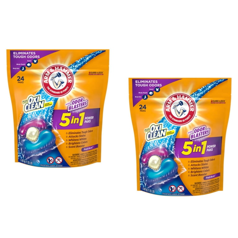 Arm & Hammer Plus OxiClean Odor Blasters 5-in-1 Power Paks, 24