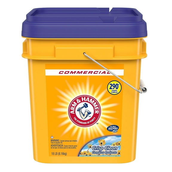 Arm & Hammer powder laundry detergent, crisp clean, 18 lb pail