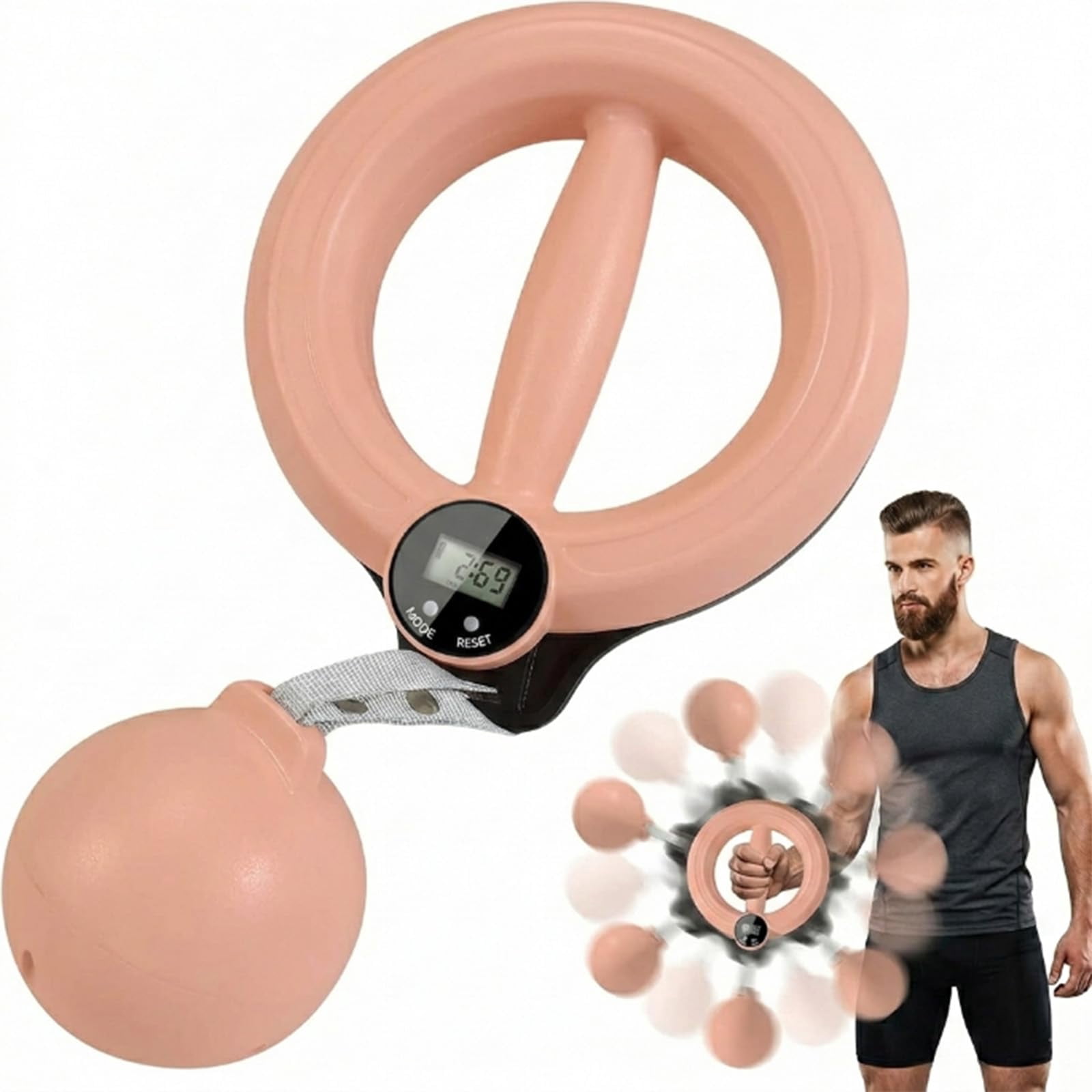Arm Hoop, 360° Forearm & Wrist Trainer with Digital Counter, Arm Toning Exerciser for Women & Men, Upper Body Strength Fitness Gear for Home Gym