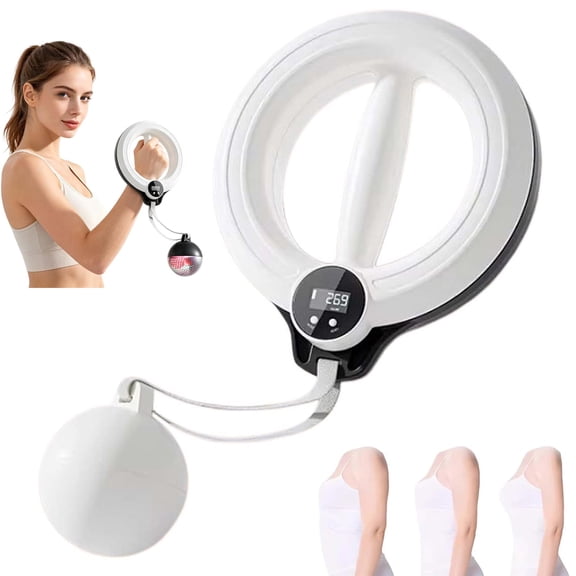 Arm Hoop for Upper Body Workout, Smart Exercise Equipment with Digital Tracker and Centrifugal Gravity Ball for Arm Sculpting, 1.21 Lbs