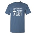 thumbnail image 1 of Arm In Cast Sarcastic Humor Graphic Novelty Super Soft Ring Spun Funny T Shirt, 1 of 3