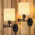 thumbnail image 1 of Arm 921373 Plug in Wall Light Set of 2, Swing Arm Wall Lamps, Modern Bedroom Wall Sconce Fi, 1 of 11