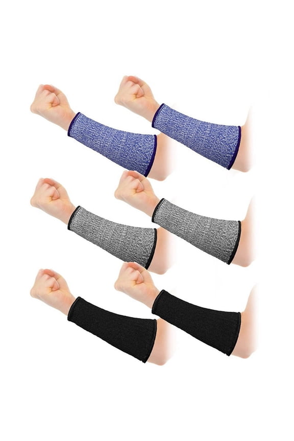 Arm Protectors for Thin Skin, 3 Pairs Forearm Sleeves for Cut and Burn Protection, UV Sun Protection Arm Sleeves, Compression Arm Guards, Lightweight Arm Covers