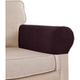 thumbnail image 1 of Arm Rest Covers Set, Pack of 2 Stretch Armchair Arm Covers Soft Polyester Arm Caps Non Slip Furniture Protector for Chair, Sofa, Couch, Brown, 1 of 6