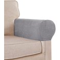 thumbnail image 1 of Arm Rest Covers Set, Pack of 2 Stretch Armchair Arm Covers Soft Polyester Arm Caps Non Slip Furniture Protector for Chair, Sofa, Couch, Gray, 1 of 6