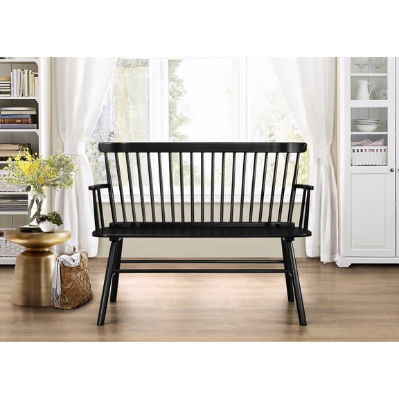 Spindle Back Look / In Primary Living Space / Sturdy Wood Bench
