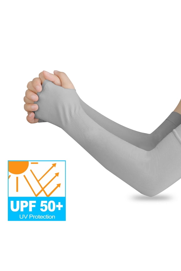 Arm Sleeve for Women, Simyoung Cooling Arm Sleeves Sun Protection UPF 50 Compression Sun Sleeves for Running, Cycling, Fishing, Golf, Volleyball, Basketball, Baseball & Football (Gray)