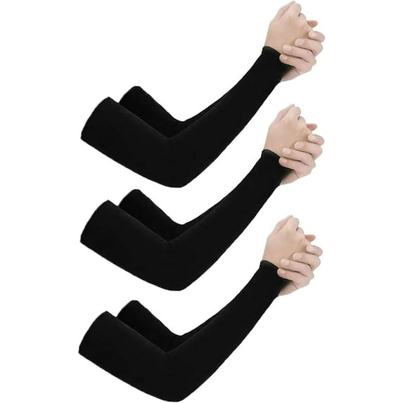 Arm Sleeves 3 Pairs for Men&Women Outdoors Sun Protection, Uv Protection Upf 50 Cooling Sports Sleeve for Sports