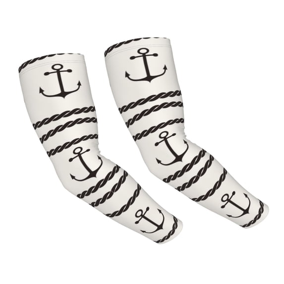 Arm Sleeves For Men/Women, Anchors And Ropes Sun Protection Cooling Compression Sleeves To Cover Arm