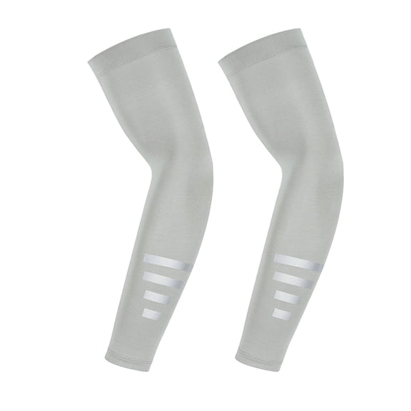 Arm Sleeves UPF 50+ UV Protection Cooling Sleeves Moisture Wicking Reflective for Men Women Running Cycling Fishing Gray 1 Pair,Size Free Size