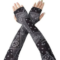 Arm Sleeves UV Sun Protection Ice Silk Sleeves Hand Cover Cooling Sports Long Gloves Arm Sleeves