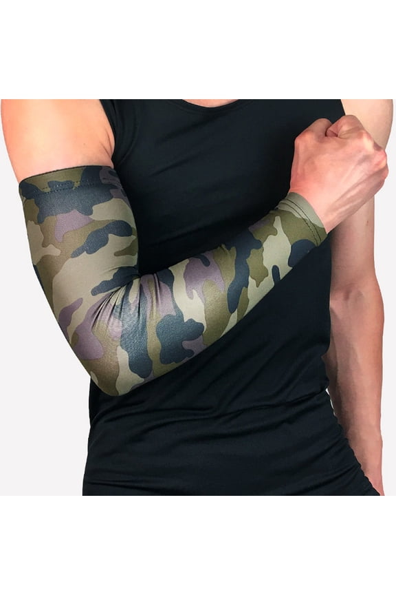 Arm Sleeves for Women Men Sun Sleeves Breathable Anti-slip Cuffs UV Compression Sun Sleeves High Elasticity Elbow Protection Arm Sleeves Protective Gear 1PC