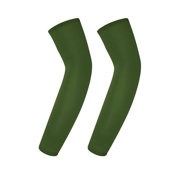 Arm Sleeves for Kids UV Protection Arm Sleeves for Kids Football Basketball Compression Youth Breathable Army Green M