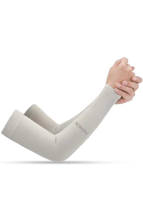 Arm Sleeves for Men Women AURORADY Unisex Sport Arm Sleeves Gloverssun Basketball Sunscreen Riding Sleeve, Warm Knit Fleece Lined for Women Grey