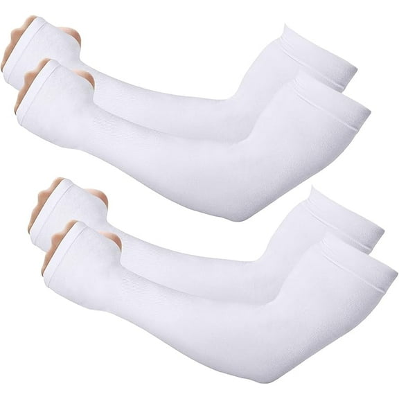 Arm Sleeves for Men Women to Cover Arms with Thumb Holes, Sun UV Protection Arm Warmers, for Volleyball Football Golf
