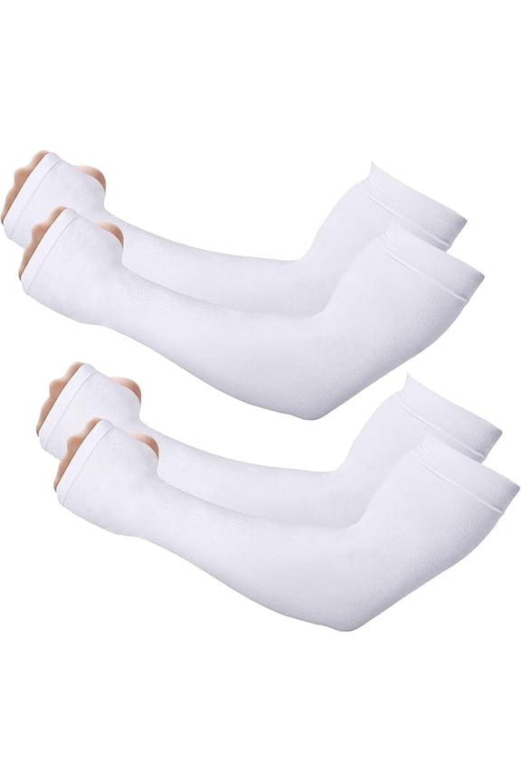 Arm Sleeves for Men Women to Cover Arms with Thumb Holes, Sun UV Protection Arm Warmers, for Volleyball Football Golf
