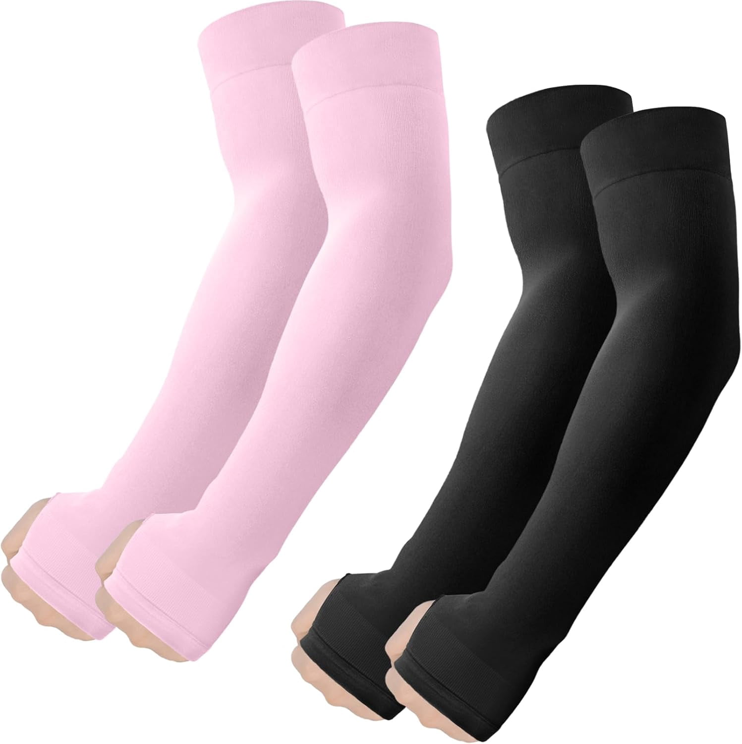 Arm Sleeves with Thumb Hole, UV Sun Protection Cooling Compression ...