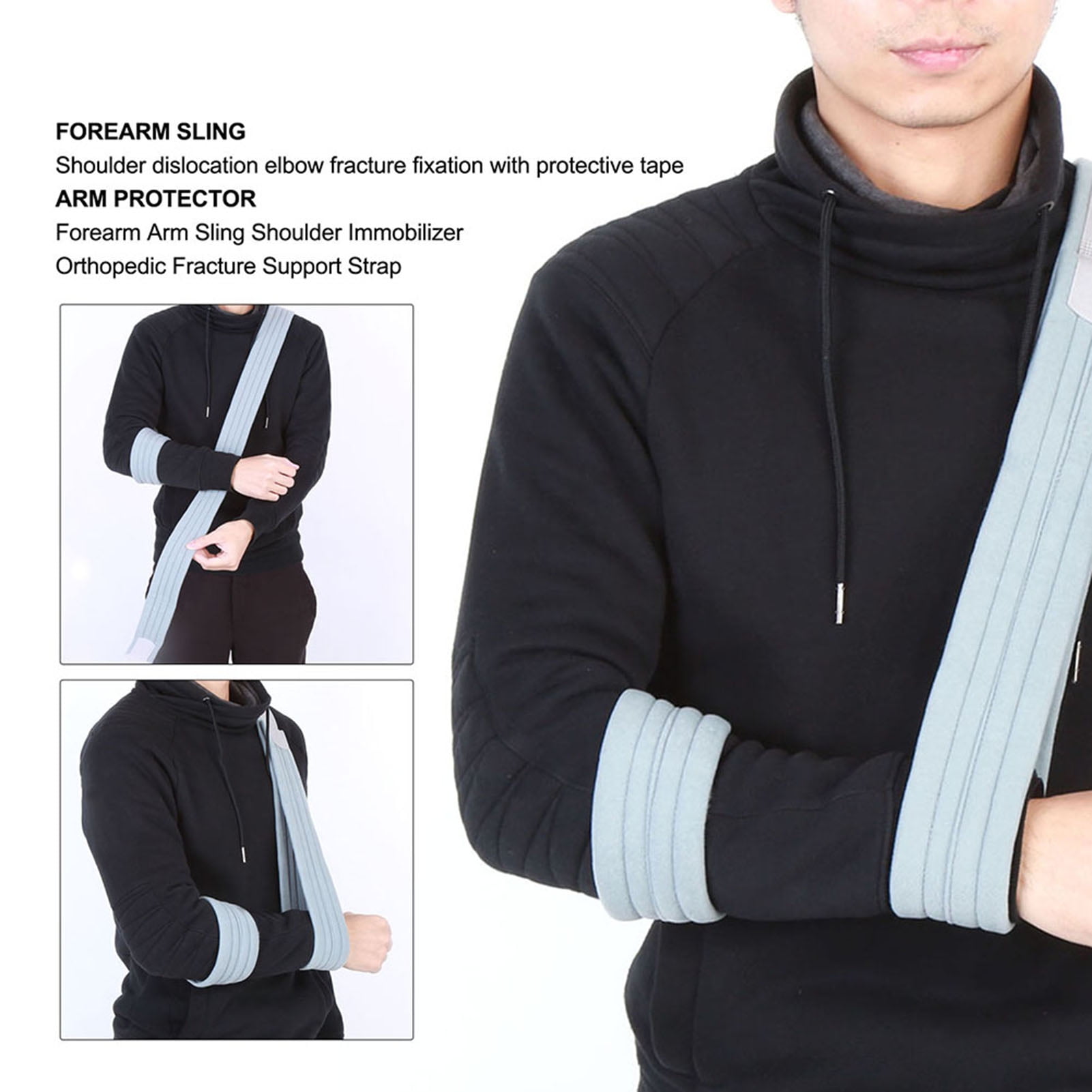 Arm Sling, Adjustable Shoulder Brace Immobilizer Rotator Cuff ...