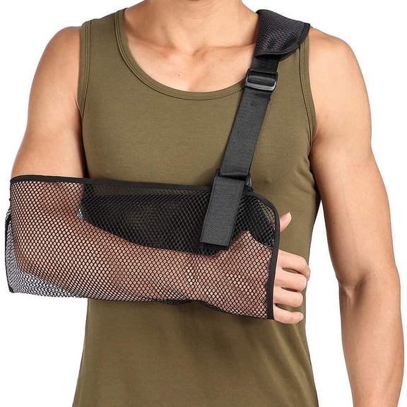 Arm Sling Medical Shoulder Immobilizer Thumb Support Rotator Cuff Wrist Brace Strap Lightweight Breathable Comfort