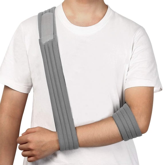 Arm Sling, Medical Support Strap for Broken Fractured Bones, Adjustable Shoulder, Rotator Cuff Full Soft Immobilize for Left, Right Arm, Men Women, Simple Lightweight Comfortable