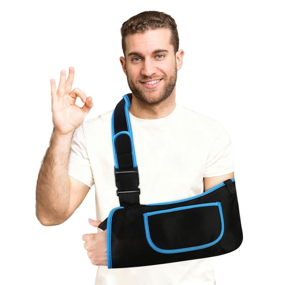Arm Sling Shoulder Immobilizer for Men and Women, Adjustable Rotator Cuff Support Brace, Fit Left or Right, Comfortable Medical Slings for Elbow and Wrist Injury, Forearm Fracture, Surgery Recovery