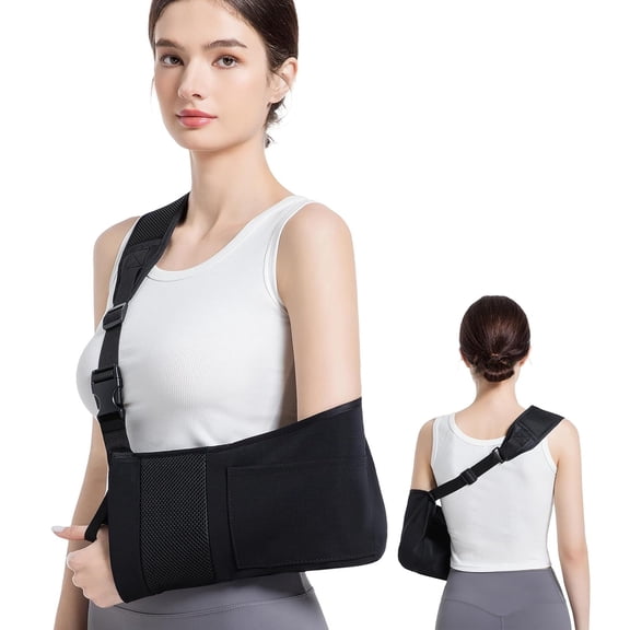 Arm Sling Shoulder Immobilizer for Men Women, Medical Sling for Shoulder Injury, Elbow, Hand Injury Support Brace, Very Breathable and Lightweight Sling for Rotator Cuff Tear, Fits Left Right