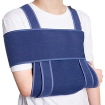 Arm Sling for Sleep, Shoulder Immobilizer for Women Men, Very Soft Sling for Rotator Cuff Tear, Fractured, Dislocation, Broken, Postoperative, Fits Left Right, Blue, S: Bust 25″-31.5″