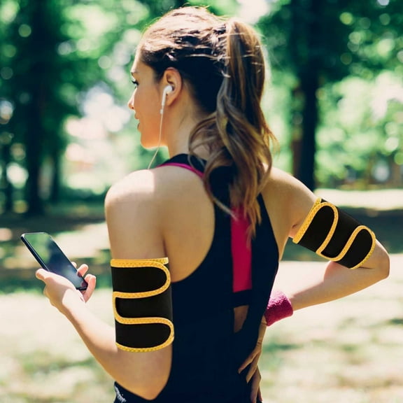Arm Toning Sleeves For Fitness Enthusiasts | Arm Bands For Workouts | Natural Arm Trimmers For Daily Use And Home Exercise Gear,38.8X13.5 cm,Yellow