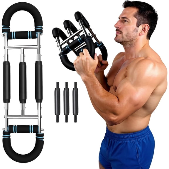 Arm Trainer - Adjustable Resistance (83-132lbs) with Triple Spring System | Arm Exercise Equipment for Gym & Upper Workout | Chest & Forearm Strengthener