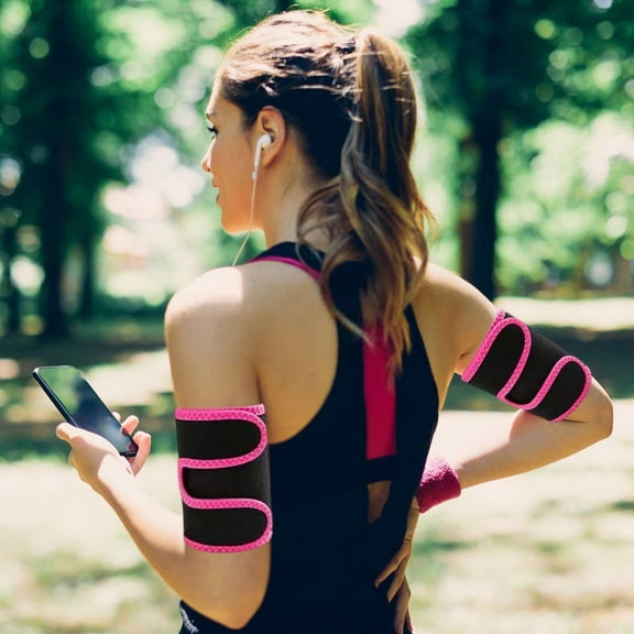 Arm Trimmers for Women Men Adjustable Sweat Arm Shaper Bands Arm Reducer Toning Sleeves for Workout,Running,Yoga,Gym Outdoor Activities Compression Arm Trainer for Fitness Sports