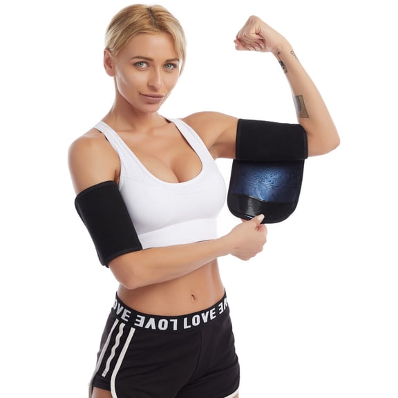 Arm Trimmers for Women Pair Sauna Sweat Arm Shaper Bands Adjustable Compression Sleeves Wraps For Sports Workout (1 Pair)