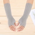 thumbnail image 1 of Arm Warmers, Women's Long Fingerless Gloves, Thumb Hole Mittens Sleeves, Arm Gloves for Women Men, Cold Weather, Fashion, Warmth & Dexterity Baberdicy, Ideal for Women, 1 of 5