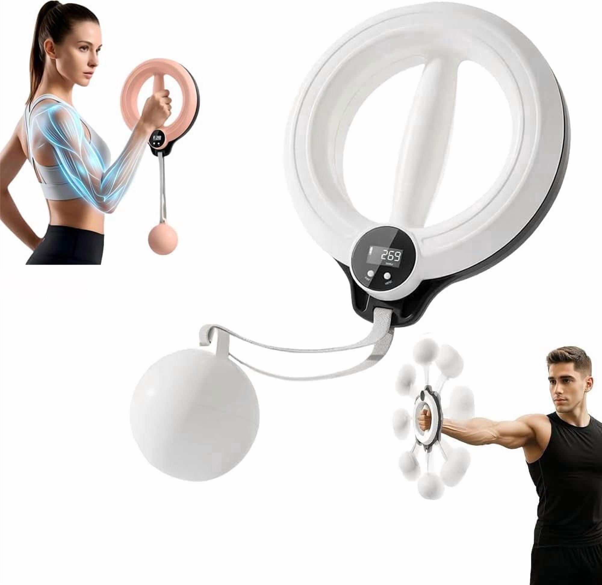 Arm Workout for Women and Men, 360° Hand-Crank Forearm Trainer, Shoulders and Arm Muscle Training Fitness Equipment, Chest Trainer and Forearm and Wrist Hand Exerciser, Home Workout