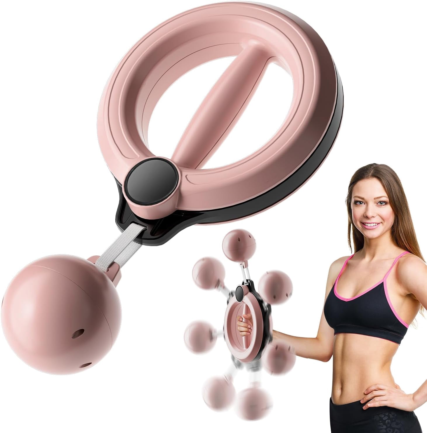 Arm Workout for Women and Men, 360° Hand-Crank Forearm Trainer, Shoulders and Arm Muscle Training Fitness Equipment, Chest Trainer and Forearm and Wrist Hand Exerciser, Home Workout Equipment