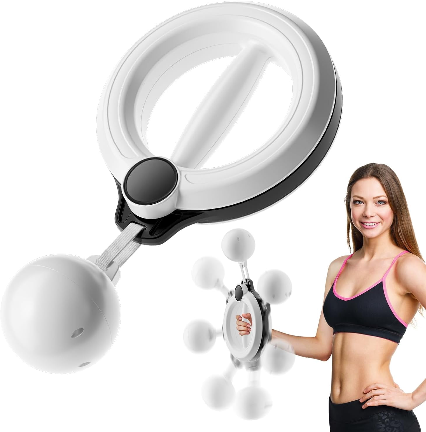 Arm Workout for Women and Men, 360° Hand-Crank Forearm Trainer, Shoulders and Arm Muscle Training Fitness Equipment, Chest Trainer and Forearm and Wrist Hand Exerciser, Home Workout Equipment