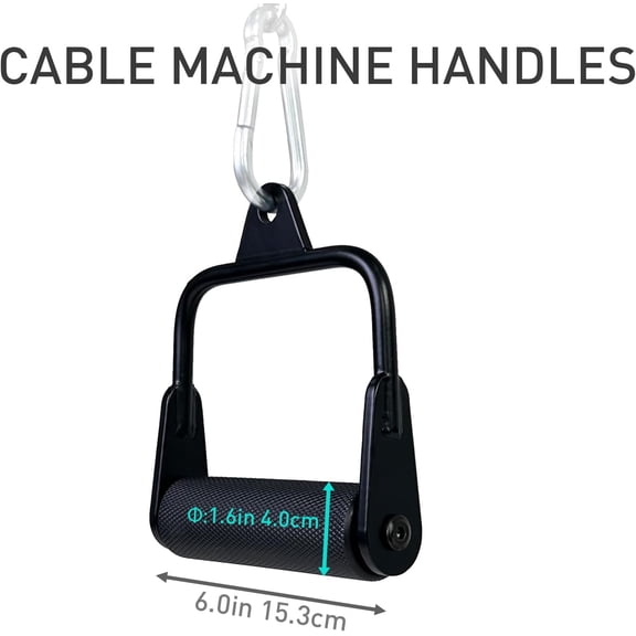 Arm Wrestling Handles, Thick Armwresting Training Equipment LAT Pulldown Attachments D Handle, V Bar Cable Machine Attachments, Gym Handles for Forearm, Wrist Strength Training